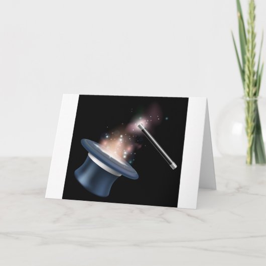 Carte Tophat magique et baguette magique (Devant)