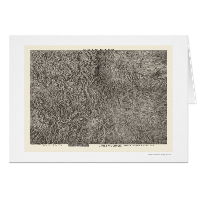 Carte topographique 1894 du Colorado (Devant horizontal)