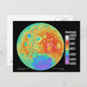 Carte topographique de la surface lunaire de la lu (Devant / Derrière)