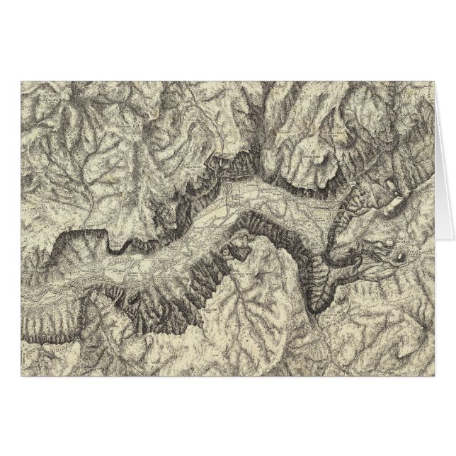 Carte topographique de la vallée de Yosemite (Devant horizontal)