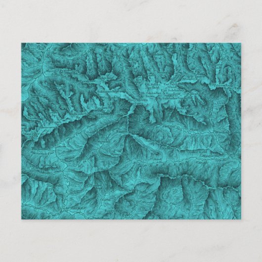 Carte topographique de montagne bleue (Devant)