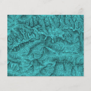 Carte topographique de montagne bleue