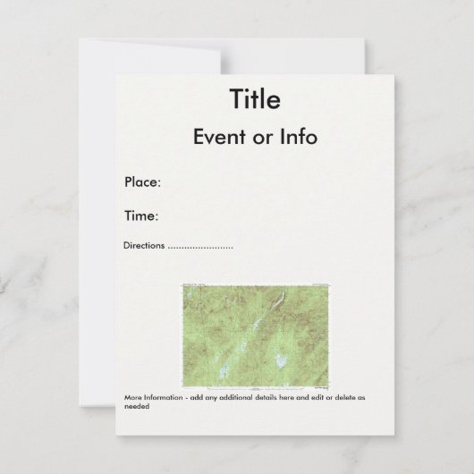 Carte topographique du Mont Marcy - Adirondack Par (Dos)