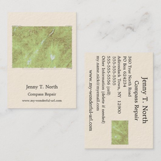 Carte topographique du Mont Marcy - Adirondack Par (Devant / Derrière)