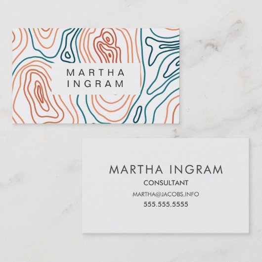 Carte topographique moderne Design abstrait (Devant / Derrière)