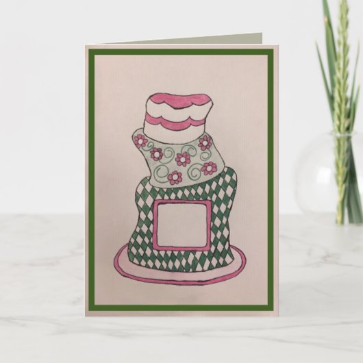 Carte Topsy Turvy Whimsy Birthday Cake Card (Devant)