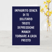 CARTE TORNARE A CASA PRETO (RENTREZ-VOUS BIENTÔT À LA MA (Fleur jaune)