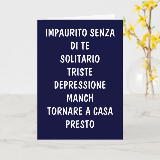 CARTE TORNARE A CASA PRETO (RENTREZ-VOUS BIENTÔT À LA MA (Fleur jaune)