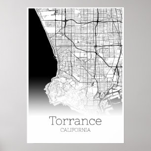 Carte Torrance - California - City Map Poster