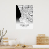 Carte Torrance - California - City Map Poster (Cuisine)