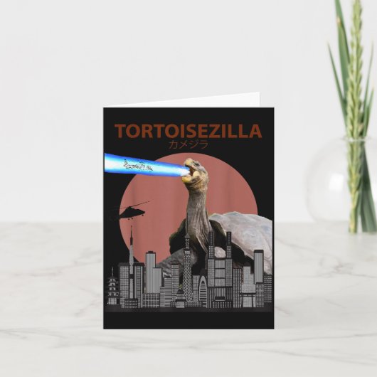 Carte Tortoisezilla _ Tortue Drôle (Devant)