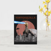Carte Tortoisezilla _ Tortue Drôle (Fleur jaune)