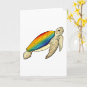 Carte Tortue Arc-en-ciel (Fleur jaune)