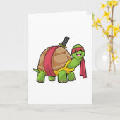 Carte Tortue aux arts martiaux avec épée (Fleur jaune)