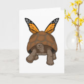 Carte Tortue aux couleurs de l'arc-en-ciel (Fleur jaune)