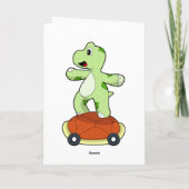 Carte Tortue avec carapace en planche à roulettes (Dos)