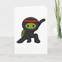 Tortue avec coquille en ninja