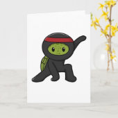 Carte Tortue avec Shell comme Ninja (Fleur jaune)