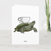 Carte Tortue avec Tasse à Thé (Dos)