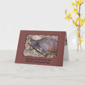 Carte Tortue bonjour ! (Fleur jaune)