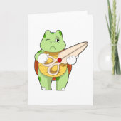 Carte Tortue coiffeuse avec ciseaux (Devant)