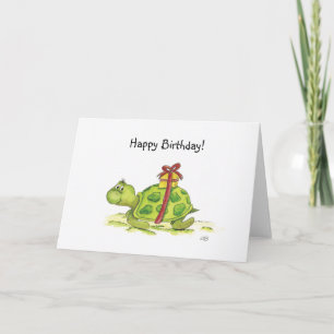 Carte Tortue d'anniversaire