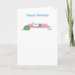 CARTE TORTUE DE BAIN DE SOLEIL