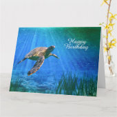 Carte Tortue de mer (Fleur jaune)