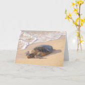 Carte Tortue de mer d'Hawaï (Fleur jaune)