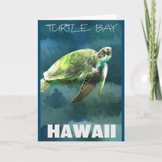 Carte Tortue de mer d'Hawaii Artiste (Devant)