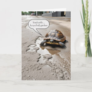 Carte Tortue de retraite heureuse