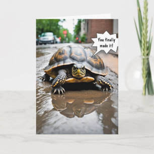 Carte Tortue de retraite heureuse