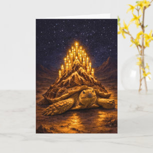Carte Tortue de Sulca du désert nocturne gâteau d'annive