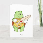 Carte Tortue en coiffeur avec ciseaux (Dos)