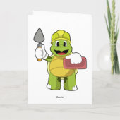 Carte Tortue en maçon avec pierre (Dos)