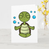 Carte Tortue en méditation assise (Fleur jaune)