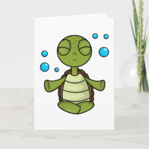 Carte Tortue en méditation assise