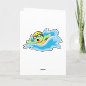 Carte Tortue en train de nager dans l'eau (Dos)