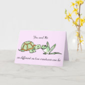 Carte Tortue et grenouille de Saint-Valentin (Fleur jaune)