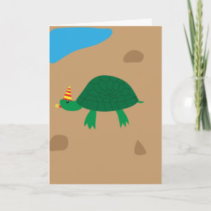 Carte Tortue Fantaisiste, Joyeux Anniversaire Tortue