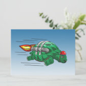 Carte Tortue Fusée Rapide (Debout devant)