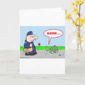 CARTE TORTUE GRRR DE FACTEUR (Fleur jaune)