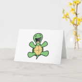 Carte Tortue heureuse (Fleur jaune)
