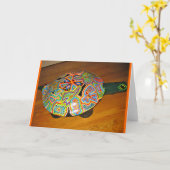 Carte Tortue rêveuse (Fleur jaune)