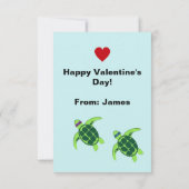 Carte Tortue Valentine (Dos)