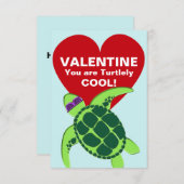 Carte Tortue Valentine (Devant / Derrière)