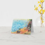 Carte Tortues de mer sur la plage (Fleur jaune)