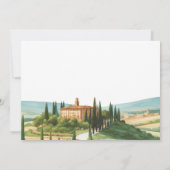 Carte Toscane Aquarelle Illustration Mariage RSVP (Dos)