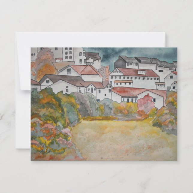 Carte Toscane Italie paysage aquarelle peinture (Devant)