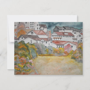 Carte Toscane Italie paysage aquarelle peinture